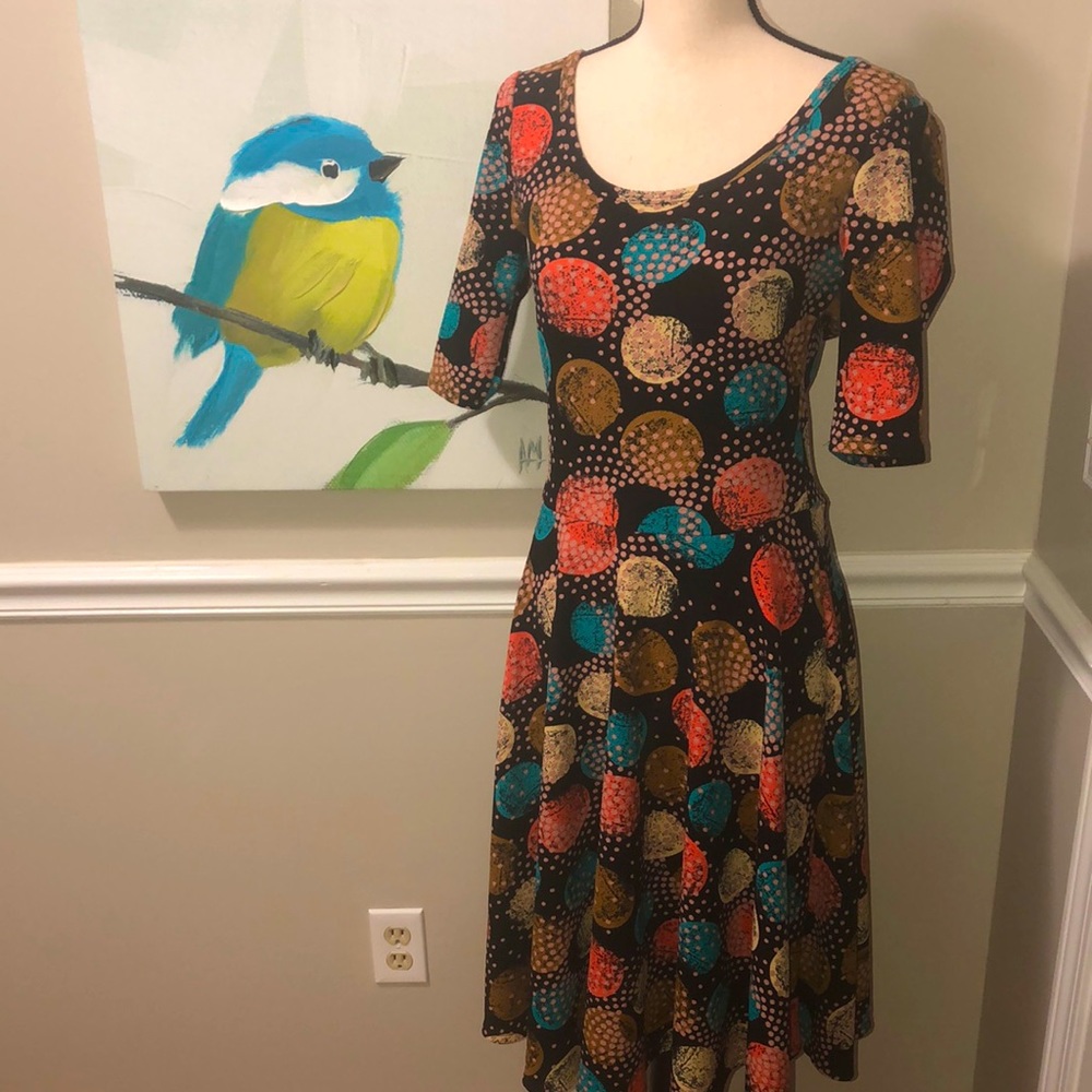 Swing Dress With Sleeves M